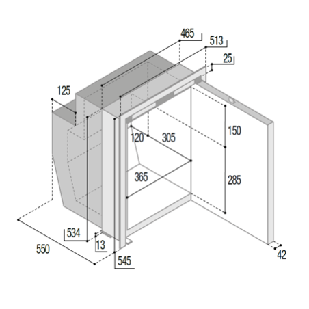 Frigo-freezer in acciaio inox C62iX OCX2 - Vitrifrigo