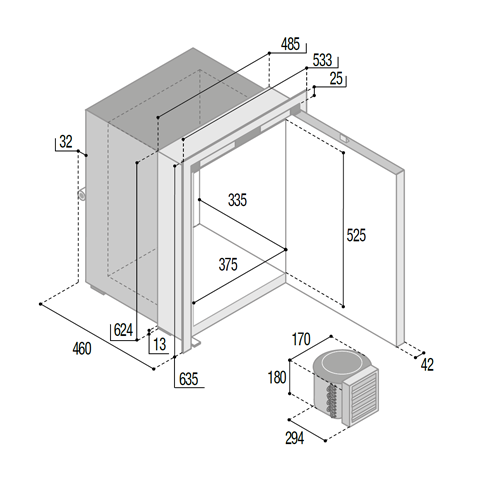 Réfrigérateur-congélateur en acier...
