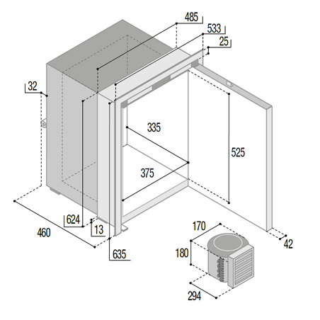 Réfrigérateur-congélateur en acier inoxydable C75LX OCX2 - Vitrifrigo