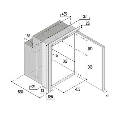 Frigo-freezer in acciaio inox C90iX...