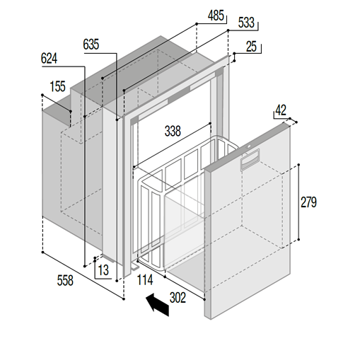 Frigo in acciaio inox DW90i OCX2 -...