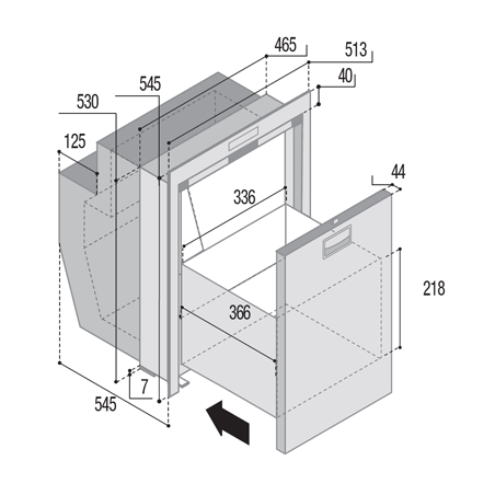 Frigo in acciaio inox DW62i OCX2 DRINKS - Vitrifrigo