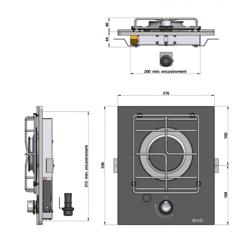 Masterglass 1-burner hob - ENO