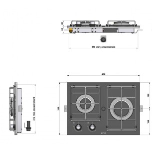 Masterglass 2-burner cooktop - ENO 2