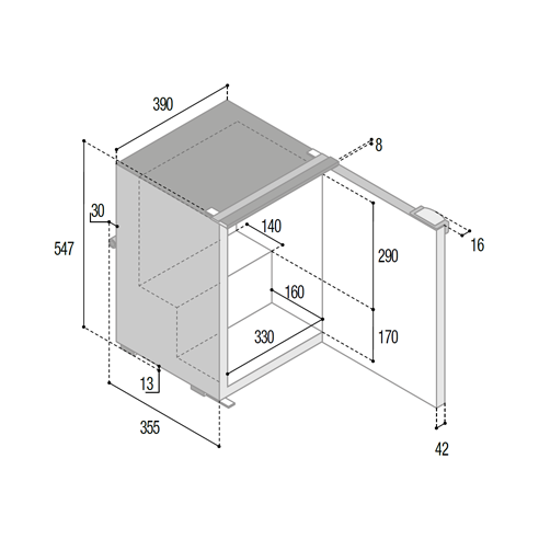 Vitrifrigo C39i CHR frigo-freezer