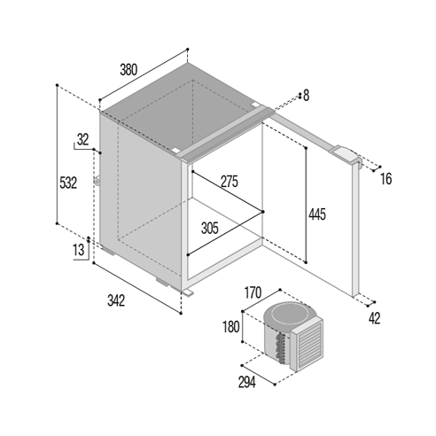 Vitrifrigo C42L CHR Fridge Freezer
