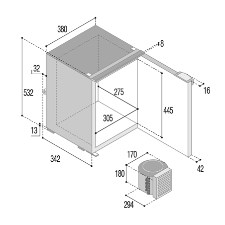 Vitrifrigo C42L CHR Fridge Freezer
