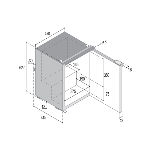 Réfrigérateur-congélateur Vitrifrigo C60i CHR