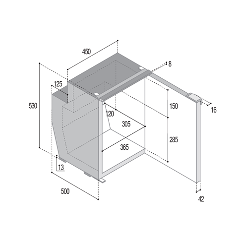 Réfrigérateur-congélateur Vitrifrigo C62i CHR