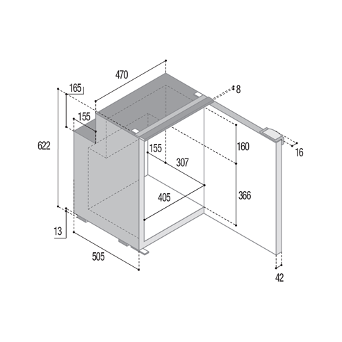 Vitrifrigo C90i CHR Kühl-Gefrierkombination