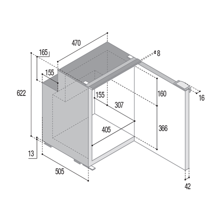 Vitrifrigo C90i CHR Kühl-Gefrierkombination