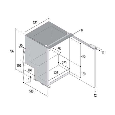 Vitrifrigo C115i CHR Kühl-Gefrierkombination