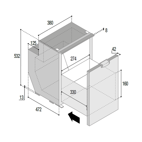 Vitrifrigo C62DW CHR frigo-freezer