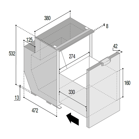 Vitrifrigo C62DW CHR frigo-freezer