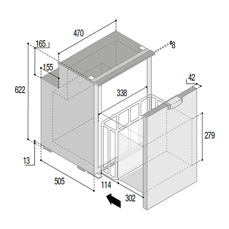 Réfrigérateur-congélateur Vitrifrigo C90DW CHR