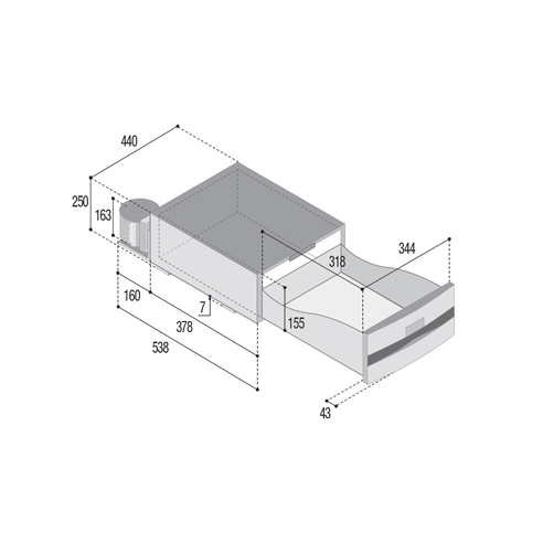 Vitrifrigo D20A Kühl-Gefrierkombination