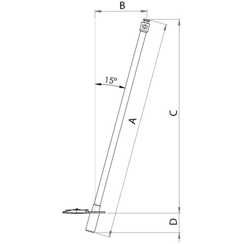 Flexible awning pole Mickey 170cm -...