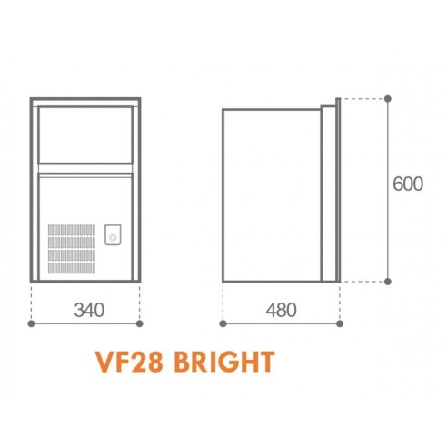 Machine à glaçons VF28 BRIGHT Vitrifrigo