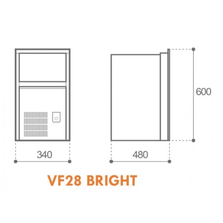 Machine à glaçons VF28 BRIGHT Vitrifrigo