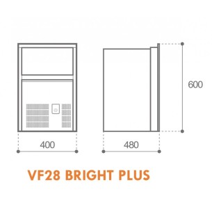 IJsblokjesmaker VF28 BRIGHT Plus Vitrifrigo 2