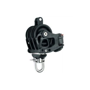 Bozzello Harken Element triplo 12 mm, puleggia 60 mm con strozzascotte e arricavo