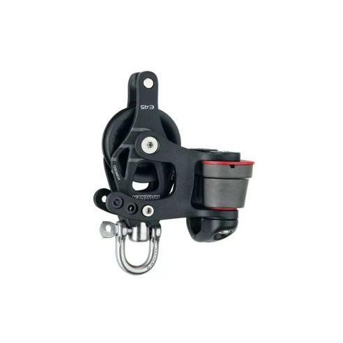 Harken Element single 12 mm block, 45 mm sheave with cleat choke and becket