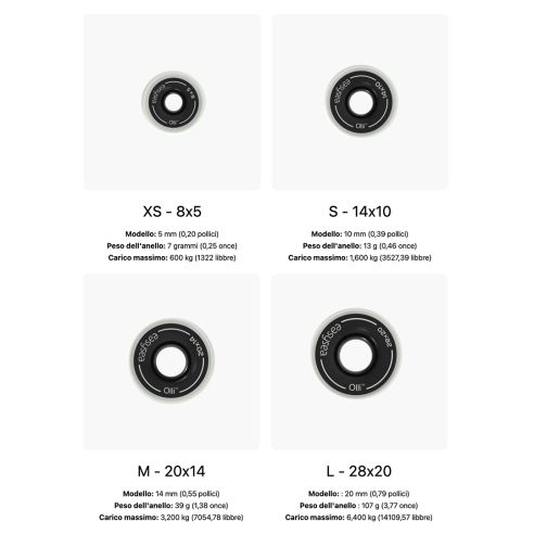 Anello a basso attrito anti-urto in alluminio Olli -EasySea