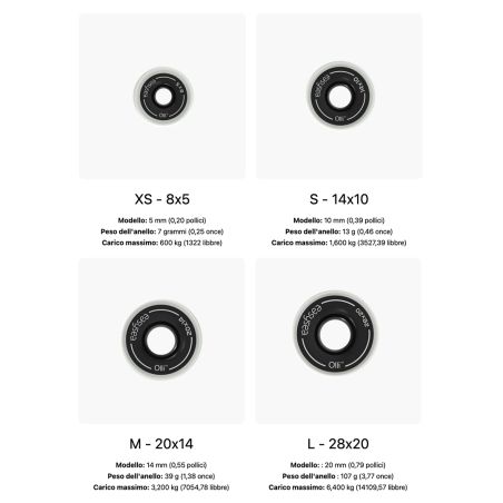 Anello a basso attrito anti-urto in alluminio Olli -EasySea