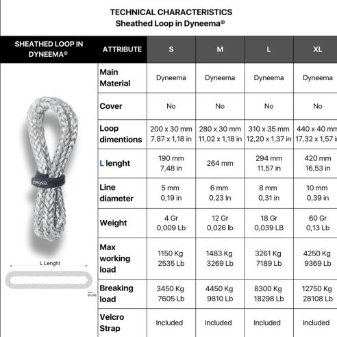 Scaled Dyneema Loop -EasySea