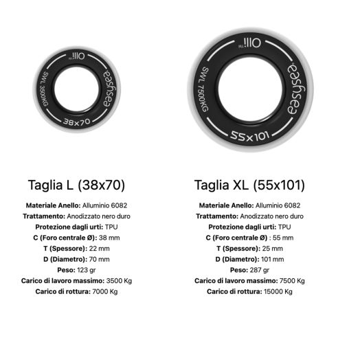 Solid ring anti-urto in alluminio Olli - EasySea