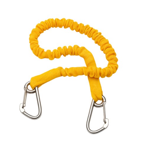 Cordone ombelicale elastico con moschettoni in acciaio Inox