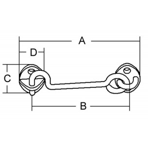 Gancho para puerta de latón cromado - Foresti e Suardi 2
