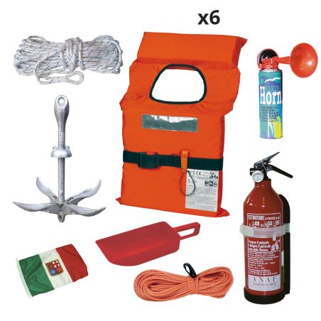 3/12 mile safety equipment kit for 6 people