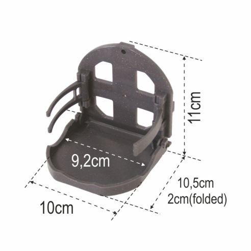 Folding plastic cup holder