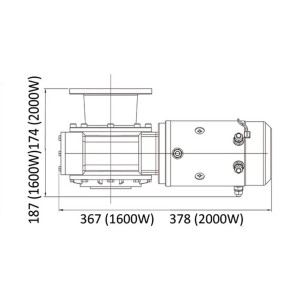 24V-motor voor Lewmar V4
