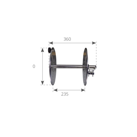Rullo avvolgicima in acciaio inox - con frizione regolabile