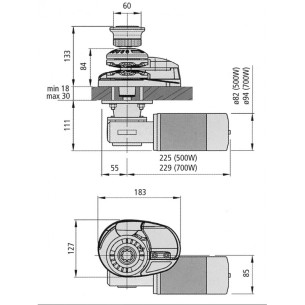 Lofrans X1 800 W 6 mm 12 V ankervinsj med klokke 2