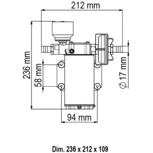 MARCO UP6/E 2,5 bar 12/24 V 26 L/min autoklav 2