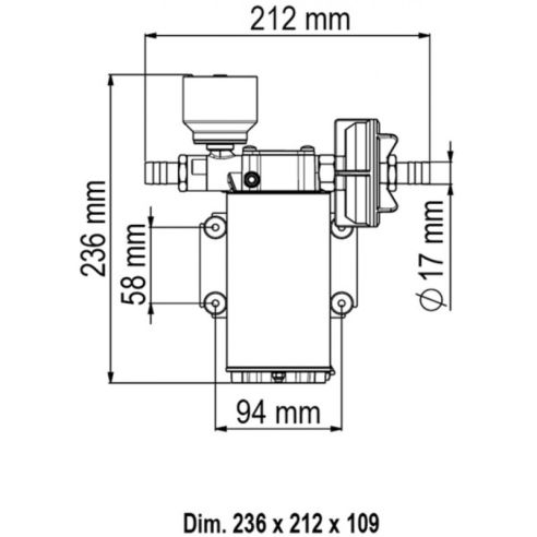 MARCO UP6/E 2,5 bar 12/24 V 26 l/min autoklaavi