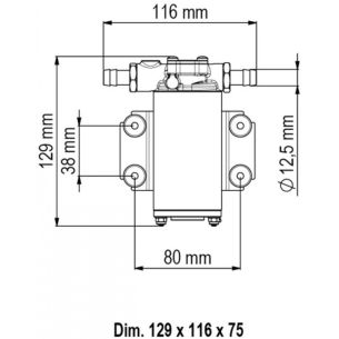 Autoklave MARCO UP2-P 1,5 bar 12 V 10 L/min 2