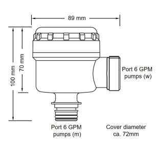 Jabsco 46400-0711 - Filtro Pumpgard 90° 2