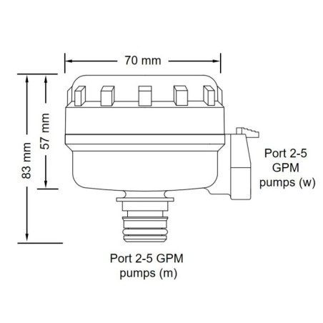 Jabsco 46400-9500 - Pumpgard filtro 90°