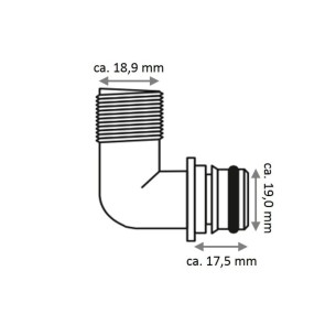 Jabsco 30655-1000 - Kit de conexión de 90° - 1/2" 2