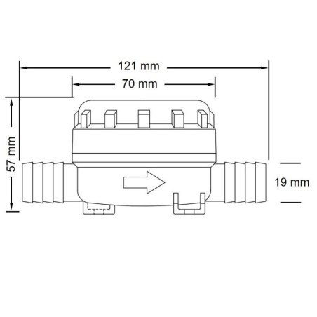 Jabsco 46400-0000 - Filtre en ligne Pumpgard