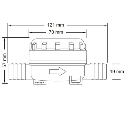 Jabsco 46400-0000 - Filtro en línea Pumpgard
