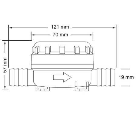 Jabsco 46400-0000 - Pumpgard-linjasuodatin