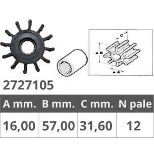 Impulsor para bomba Jabsco 1210-0001 / 3085-0001