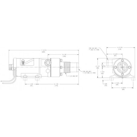 Toiletten-Zerkleinerungspumpe 12 V 45 L/min. - Jabsco