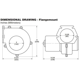 Jabsco 35760-0092 - HD 12V Flange Air Extractor - 7.1 m³/min 2