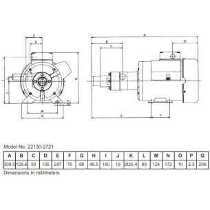 Jabsco 22130-2721 - Bomba trituradora 46 l/min. 110/220 V 2